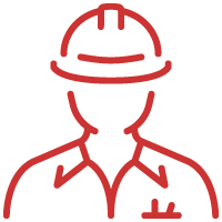 line icon emergency service technician